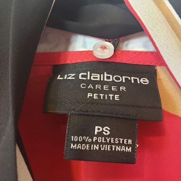 LIZ CLAIBORNE Career Petite Floral Scarf Blouse - Picture 5 of 8